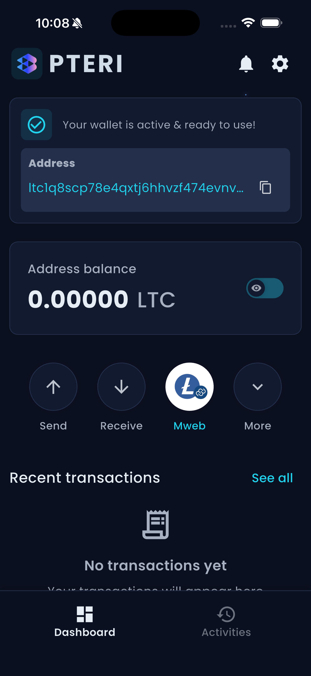 PTERI Wallet Screen 5